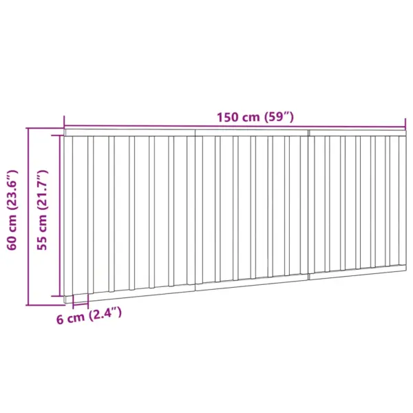 Kokkupandav koeravärav, 3 paneeli, paplipuidust, must, 150 cm - 9
