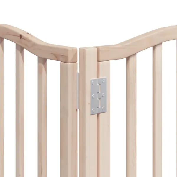 Kokkupandav paplipuidust koeravärav uksega, 15 paneeli, pruun, 750 cm - 10
