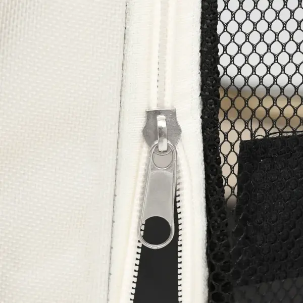 Kokkupandav koerte mänguaedik lukuga ja kandekotiga, sinine/kreemjas, 125 x 125 x 61 cm – 11