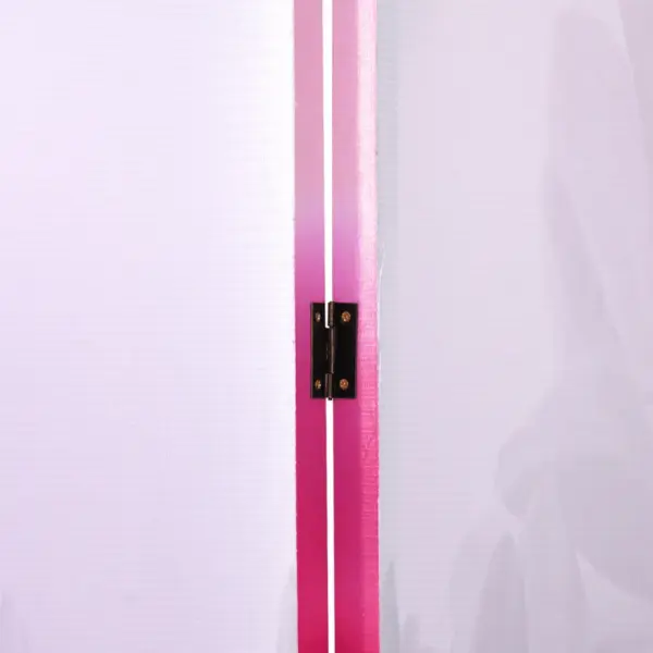 Kokkupandav ruumijagaja lillimustriga, 160 x 170 cm, PVC kangas, kuusepuidust raam – 6