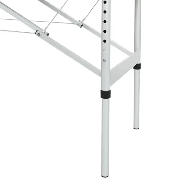 Kokkupandav massaažilaud 4 tsooniga, must, alumiiniumraam, 186 x 68 cm – 6