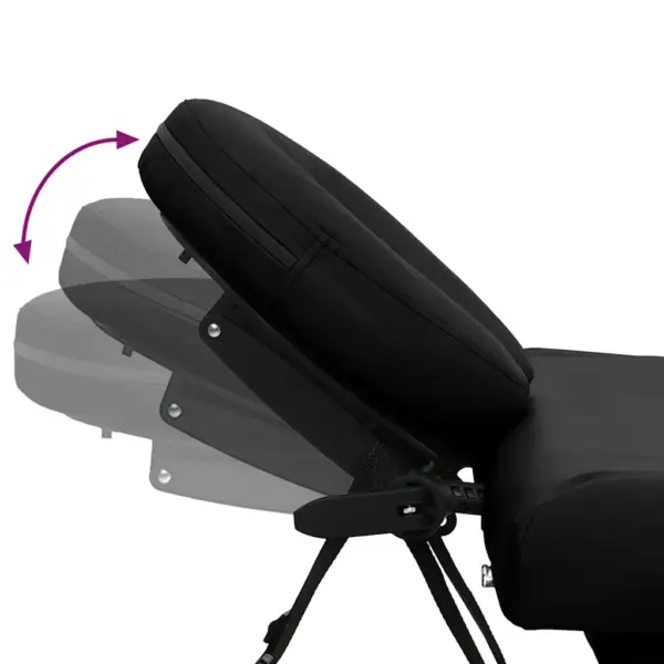 Kokkupandav massaažilaud 4 tsooniga, must, alumiiniumraam, 186 x 68 cm – 8