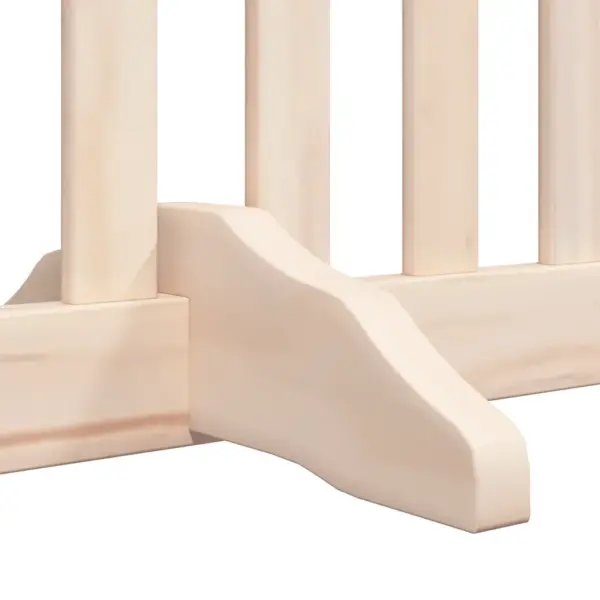 Kokkupandav eraldiseisev koeravärav uksega väikesele ja keskmisele koerale, 6 paneeli, paplipuit, pruun, kogupikkus 480 cm – 6