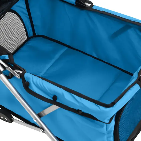 Kokkupandav lemmikloomakäru koertele ja kassidele, sinine, 76 x 50 x 100 cm – 9