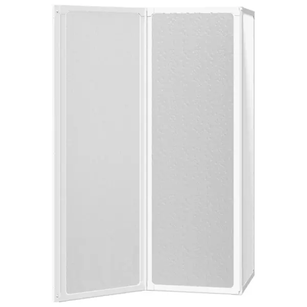 Kokkupandav duši- ja vannisein 3 paneeliga, valge, 117 x 120 cm – 5