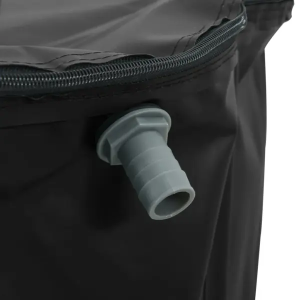 Kokkupandav vihmaveetünn kraaniga, must PVC, 1000 l, 100 x 120 cm – 7