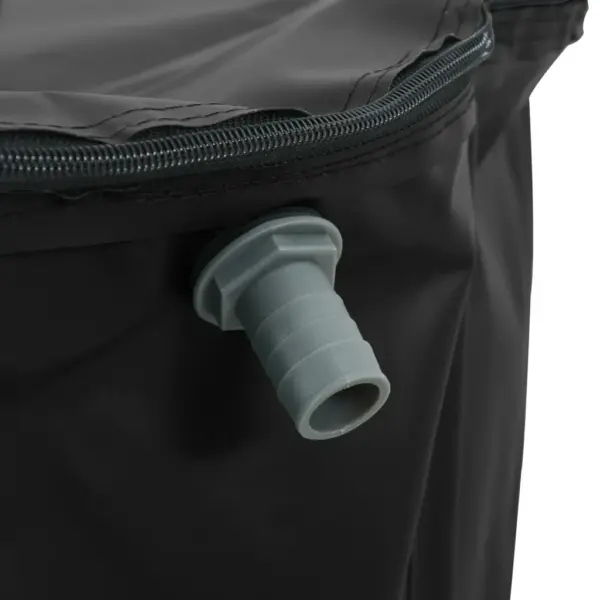 Kokkupandav vihmaveetünn kraaniga, 500 L, must PVC, 80 x 100 cm – 7