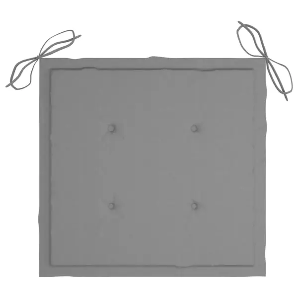 Kokkupandavad akaatsiapuidust aiatoolid patjadega, hall, 4 tk, 54 x 61 x 88 cm – 7