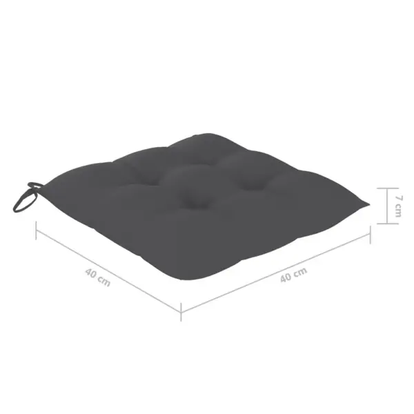 Kokkupandavad aiatoolid patjadega, 8 tk, hall akaatsiapuit, 54 x 61 x 88 cm – 8