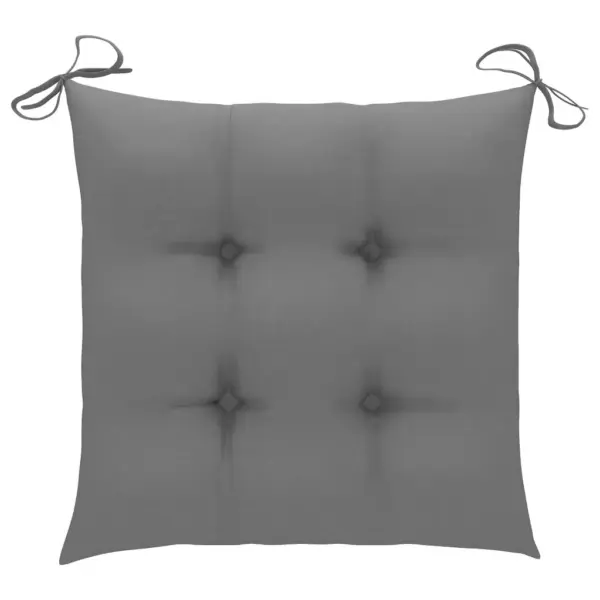 Kokkupandavad akaatsiapuidust aiatoolid patjadega, hall, 6 tk, 54 x 61 x 88 cm – 12