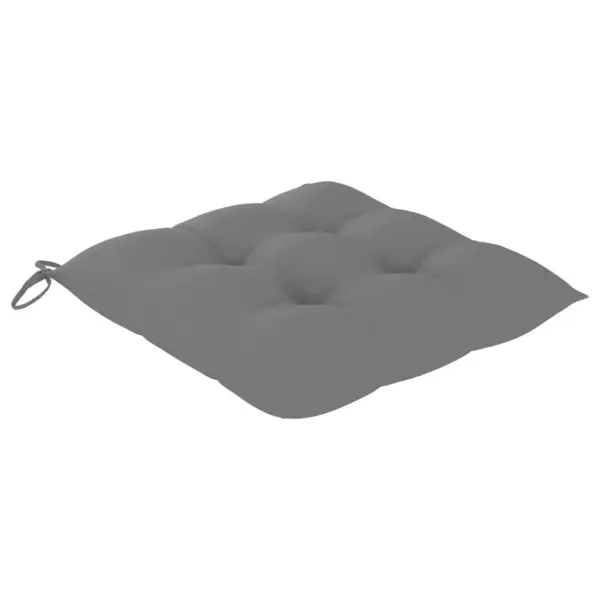 Kokkupandavad akaatsiapuidust aiatoolid patjadega, hall, 6 tk, 54 x 61 x 88 cm – 10