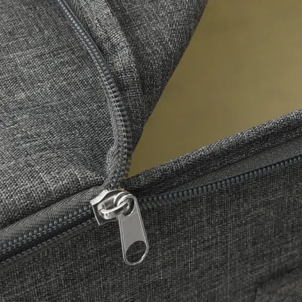 Kokkupandavad kangast hoiukastid käepidemega, 2 tk, antratsiithall, 43 x 34 x 23 cm – 9