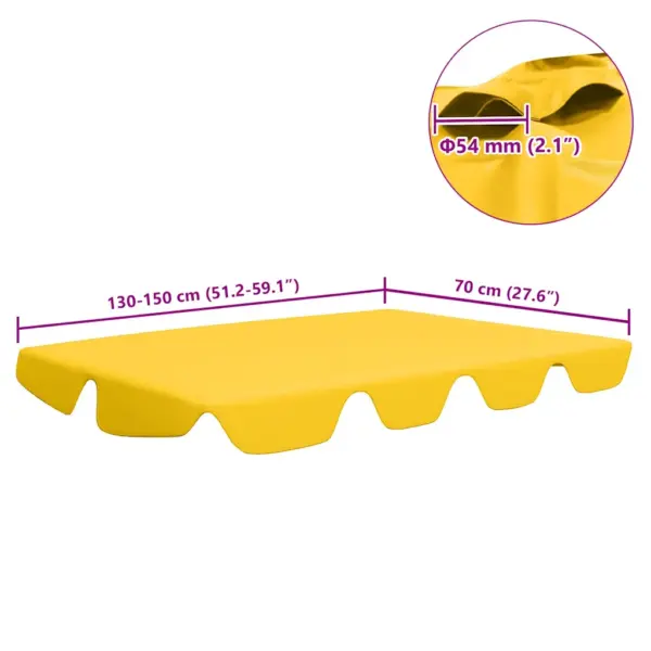 Aiakiige asenduskatus, kollane vetthülgav PVC-kattega polüester, 150/130 x 105/70 cm – 6
