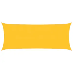 Ristkülikukujuline päikesepuri, kollane HDPE, 2 x 5 m, 160 g/m²