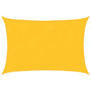 Ristkülikukujuline HDPE päikesepuri, kollane, 5 x 6 m, 160 g/m²