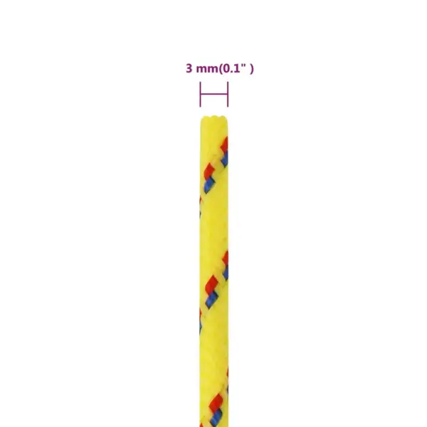 Kollane polüpropüleenist paadiköis, 3 mm, 100 m – 6