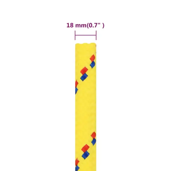 Polüpropüleenist paadiköis, kollane, 18 mm, 100 m - 6