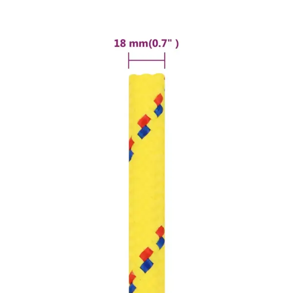 Polüpropüleenist paadiköis, kollane, 18 mm, 50 m – 6