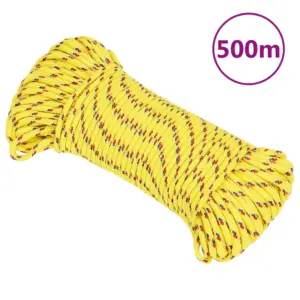 Punutud paadiköis, kollane polüpropüleen, 3 mm, 500 m