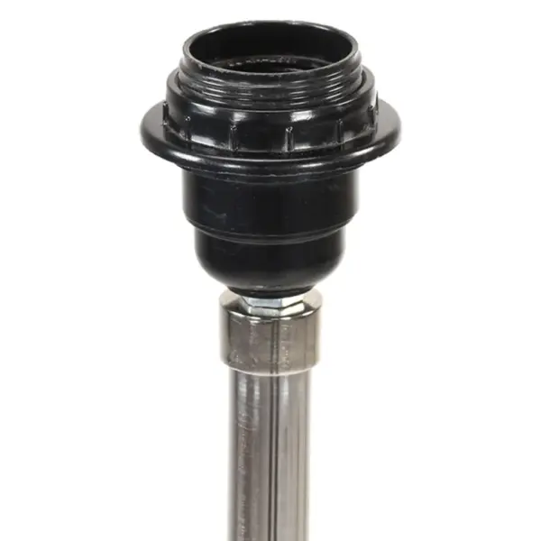 Kolme jalaga põrandalamp reguleeritava kõrgusega, meepruun tiigipuu ja hall vari, 100–141 cm – 4