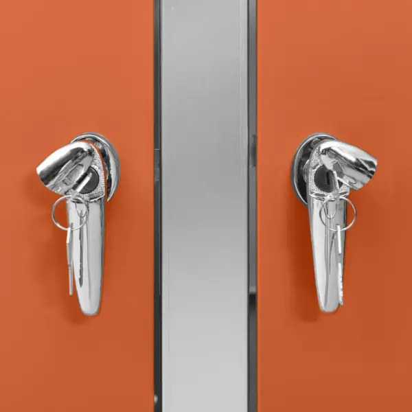 Kolmele prügikastile kuur 207 x 77,5 x 112,5 cm, oranž, roostevaba teras – 8