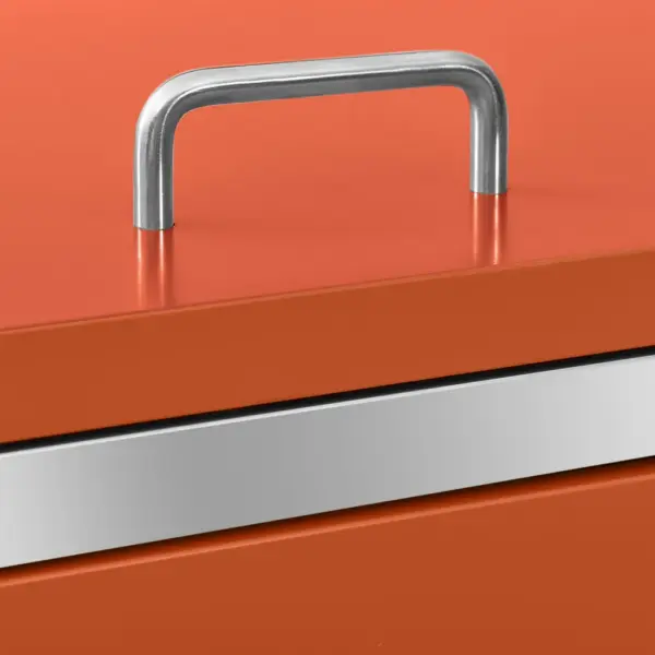 Kolmele prügikastile kuur 207 x 77,5 x 112,5 cm, oranž, roostevaba teras – 9