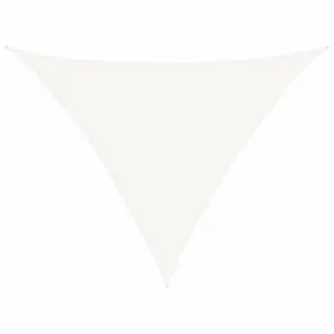 Kolmnurkne HDPE päikesepuri 160 g/m², valge, 3 x 3 x 4,2 m