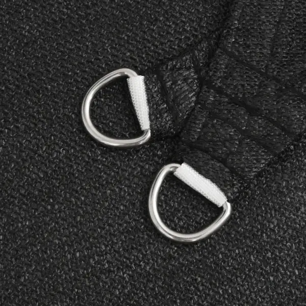 Kolmnurkne päikesepuri 160 g/m², must HDPE, 5 x 5 x 6 m – 5