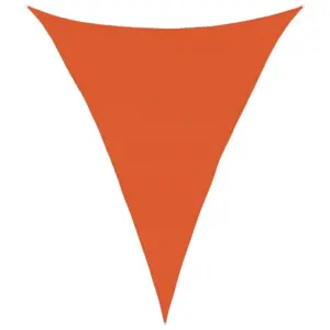 Kolmnurkne HDPE päikesepuri, oranž, 4 x 5 x 5 m, 160 g/m²