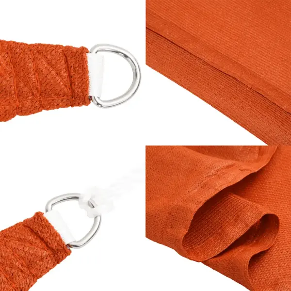 Kolmnurkne HDPE päikesepuri, oranž, 4 x 5 x 5 m, 160 g/m² – 7