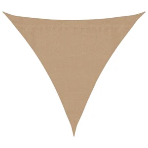 Kolmnurkne HDPE päikesepuri, pruunikashall, 3,6 x 3,6 x 3,6 m, 160 g/m²