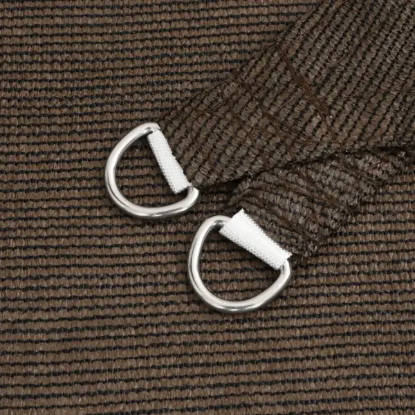 Kolmnurkne päikesepuri UV-kaitsega, pruun HDPE, 160 g/m², 5 x 5 x 6 m – 6