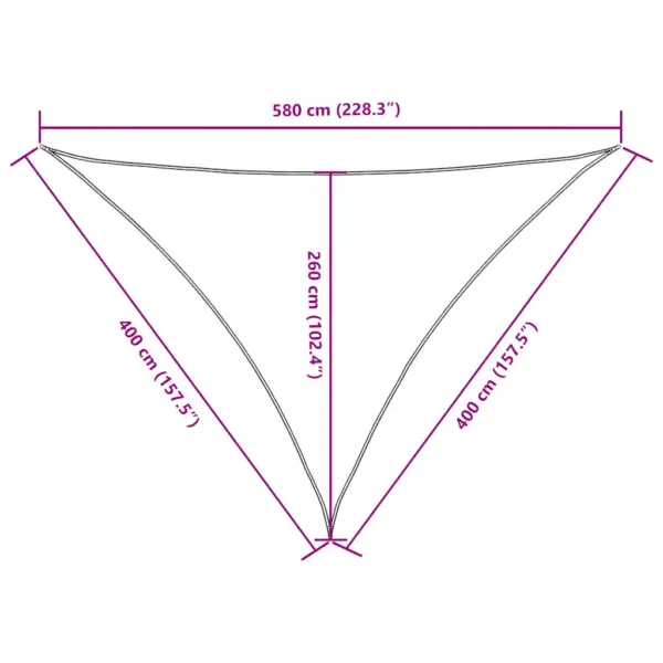 Veekindel kolmnurkne päikesepuri, tumeroheline, 4 x 4 x 5,8 m, oxford-kangas – 10