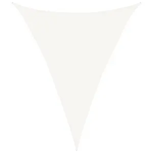 Kolmnurkne valge HDPE päikesepuri 5 x 6 x 6 m, 160 g/m²