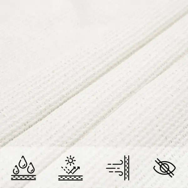 Kolmnurkne HDPE päikesepuri terrassile, valge, 5 x 7 x 7 m, 160 g/m² – 7