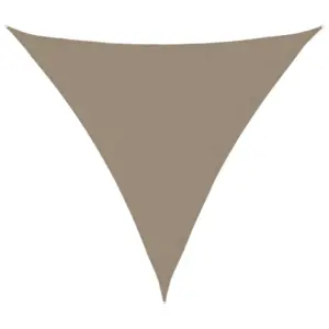 Veekindel kolmnurkne päikesepuri pruunikashall, oxford-kangas, 6 x 6 x 6 m