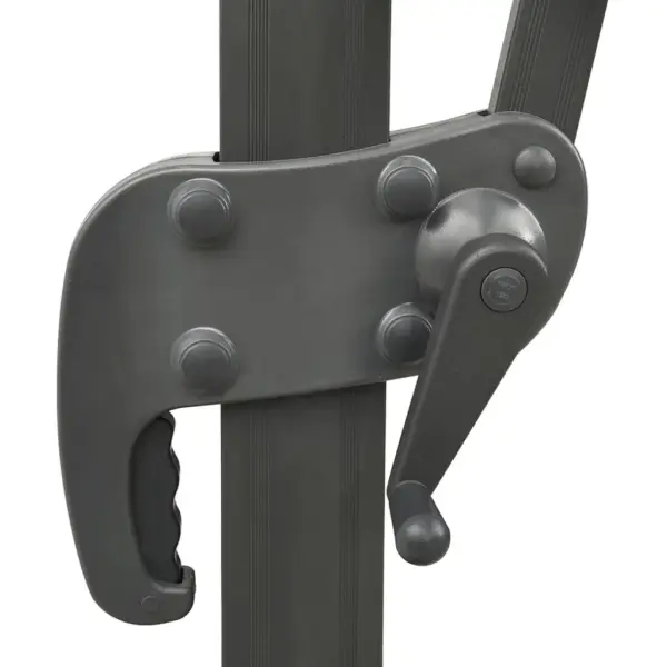 Konsoolvarjuga aiapäikesevari topeltpealsega, alumiiniumraamiga, 300 x 300 cm, liivakarva – 6