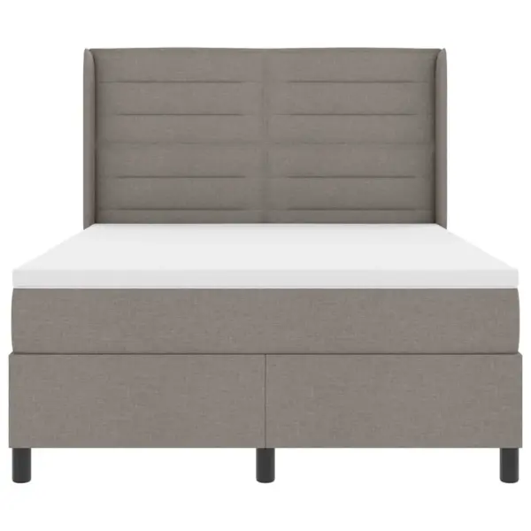 Kontinentaalvoodi komplekt madratsi ja kattemadratsiga, pruunikashall kangas, 140 x 190 cm – 7