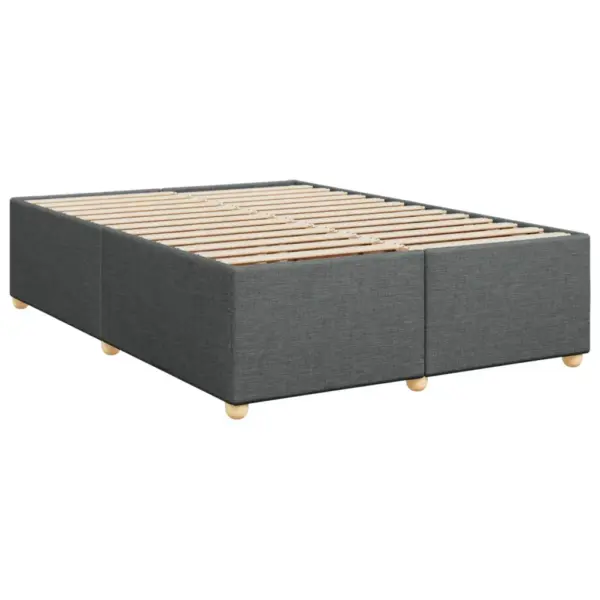 Kontinentaalvoodi komplekt peatsiga, taskustatud vedrudega madrats ja kattemadrats, tumehall kangas, 140 x 200 cm – 7