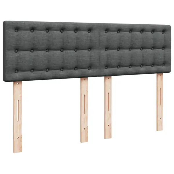 Kontinentaalvoodi komplekt peatsiga, taskustatud vedrudega madrats ja kattemadrats, tumehall kangas, 140 x 200 cm – 10