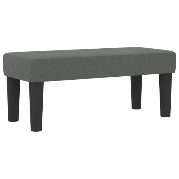 Ühe inimese kontinentaalvoodi komplekt madratsi, peatsi ja pingiga, tumehall kangas, 80 x 200 cm – 6