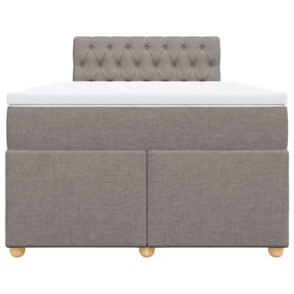 Ühe inimese kontinentaalvoodi madratsi ja kattemadratsiga, LED-valgustusega, pruunikashall kangas, 120 x 190 cm – 6