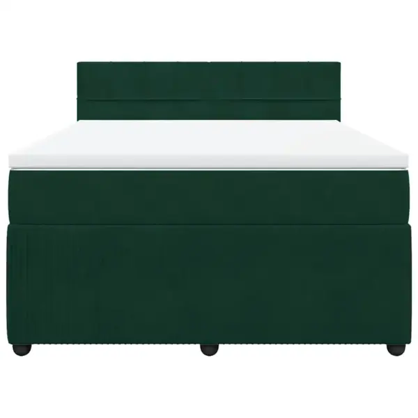 Tumeroheline sametist kontinentaalvoodi madratsi ja LED-valgustusega, 160 x 200 cm – 6