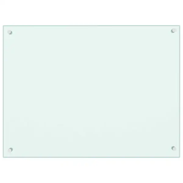 Karastatud klaasist köögi pritsmekaitse, valge, 80 x 60 cm, 6 mm – 2