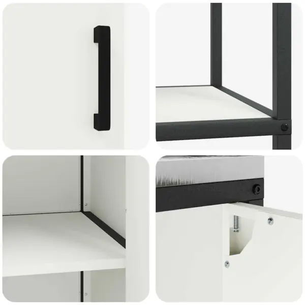 Tööstuslik köögikappide ja riiuli komplekt, 3 osa, valge külmvaltsitud teras, 210 x 50 x 92 cm – 13