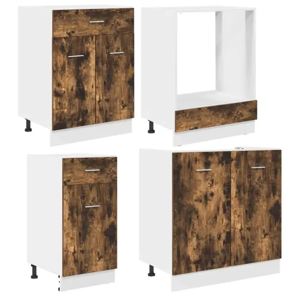 Köögikappide komplekt Lyon, 8-osaline, suitsutatud tamm, tehispuit, 240 cm – 4