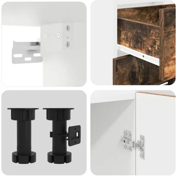 Köögikappide komplekt Lyon, 8-osaline, suitsutatud tamm, tehispuit, 240 cm – 6