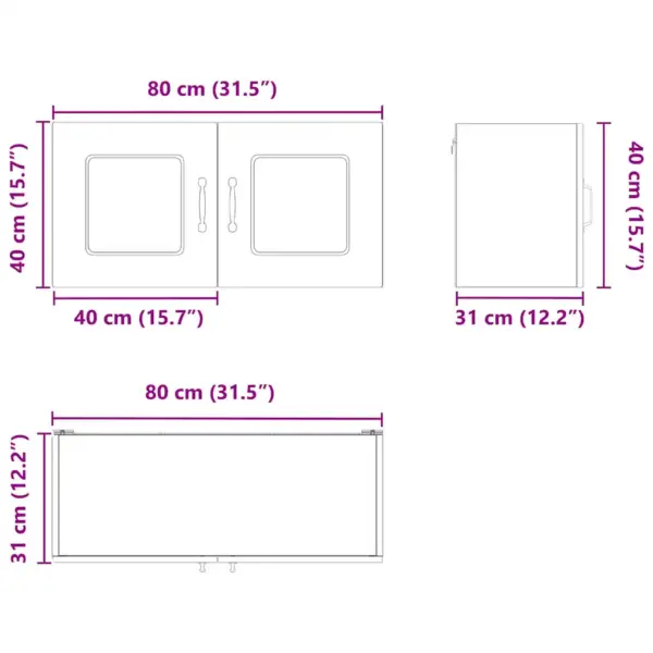 Köögiseinakapp Kalmar rohke panipaigaga, Sonoma tamm, tehispuit, 80 x 31 x 40 cm – 12