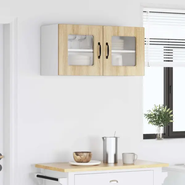 Köögiseinakapp Kalmar rohke panipaigaga, Sonoma tamm, tehispuit, 80 x 31 x 40 cm – 4