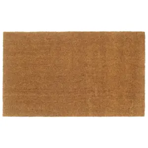 Uksematt kookoskiududest PVC-alusega, naturaalne, 90 x 150 cm